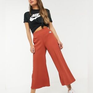 Nike NWT ribbed XL high waist wide leg joggers in rust